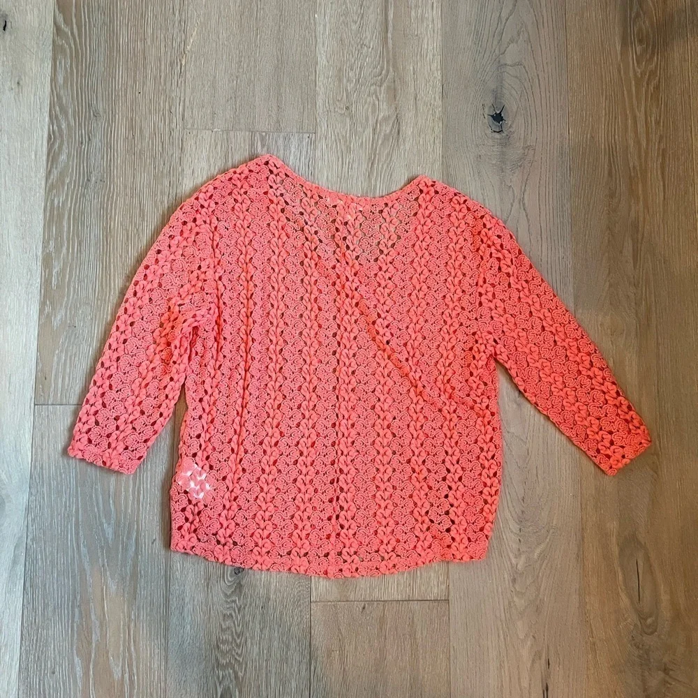 Staring at Stars Anthropologie Woven Sweater in Orange Women’s Size Medium